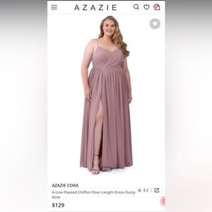 Azazie Cora bridesmaid dress, Dusty Rose, approx size 16-18, 5’6 height